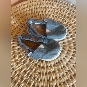 Tom’s Denim Chambray Baby Slip On Shoes